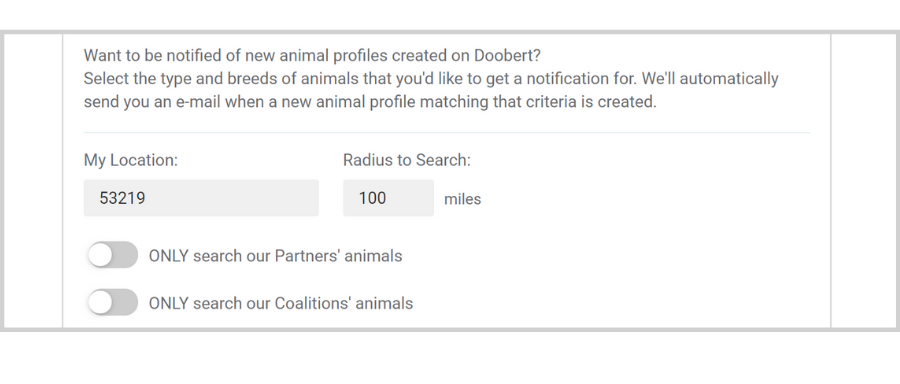 Finding Partners on Doobert: Setting Up Animal Profile Notifications