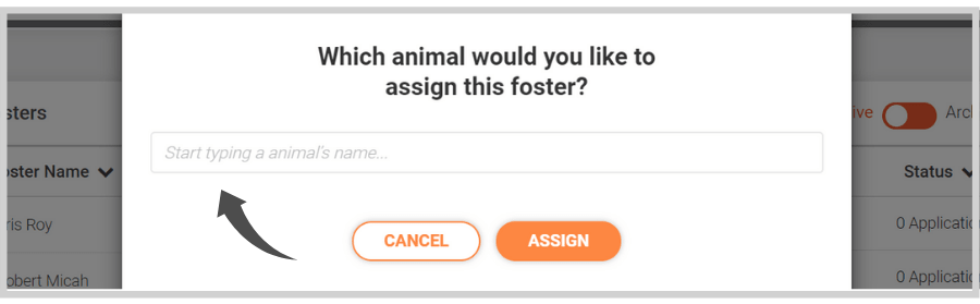 Fosterspace Current Fosters Quadrant - How to Assign A Pet to A Foster