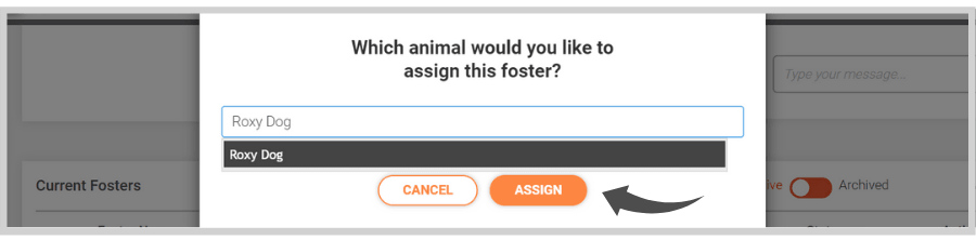 Fosterspace Current Fosters Quadrant - How to Assign A Pet to A Foster