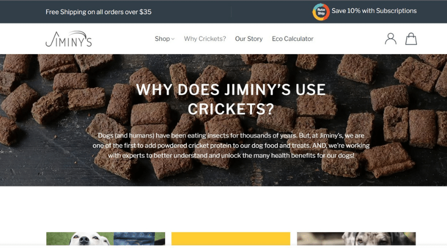 Jiminy’s Provides Sustainable Dog Food and Treats to Improve Dog Diet