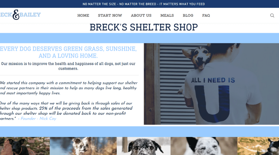 Breck & Bailey shelter shop