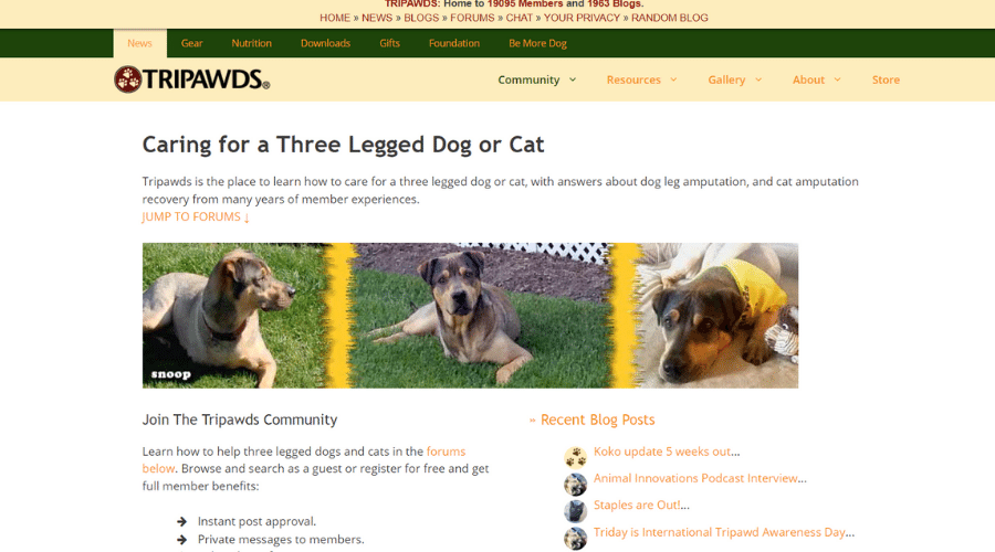 join tripawds foundation community