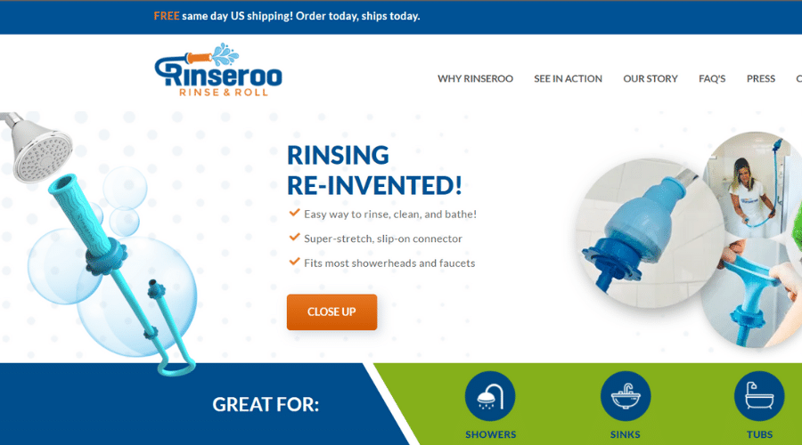Rinsing Reinvented with Rinseroo